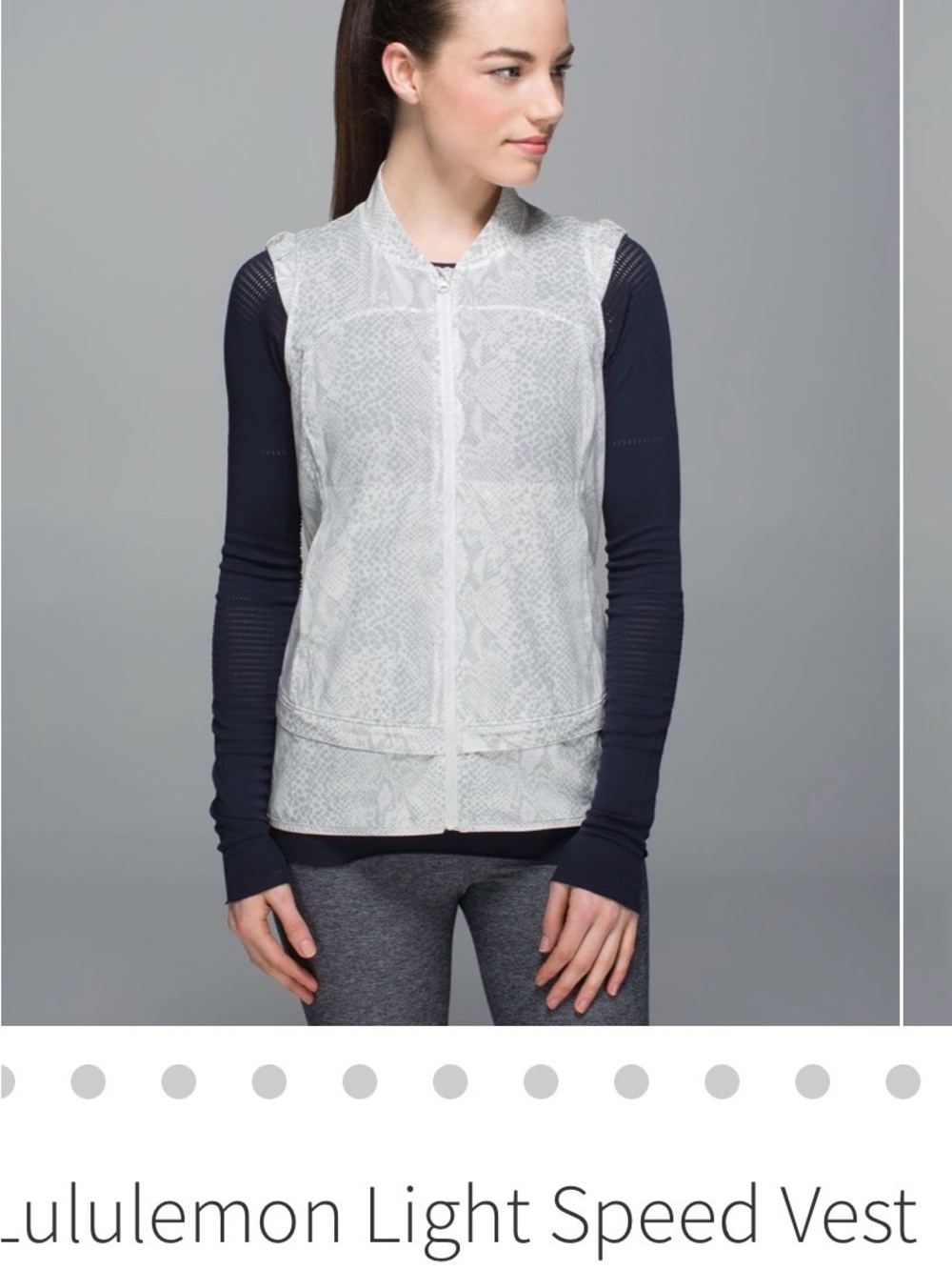 lululemon athletica White Lightweight Zip Vest